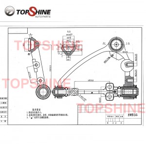 48066-29105 48066-29105 Car Auto Parts Suspension Rear Upper Low Control Arm For Toyota