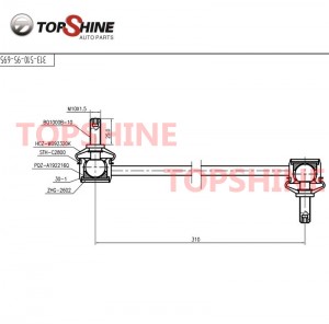 31351095695 Car Auto Parts Suspension Parts Stabilizer Links for For BMW